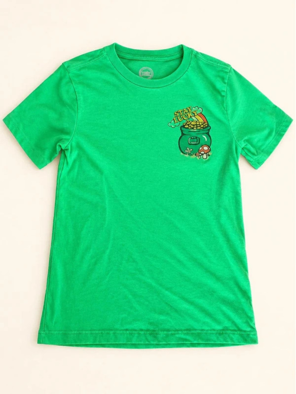 Wonder Nation Stay Lucky Green St Patrick’s Day Graphic T-Shirt Kids M 8